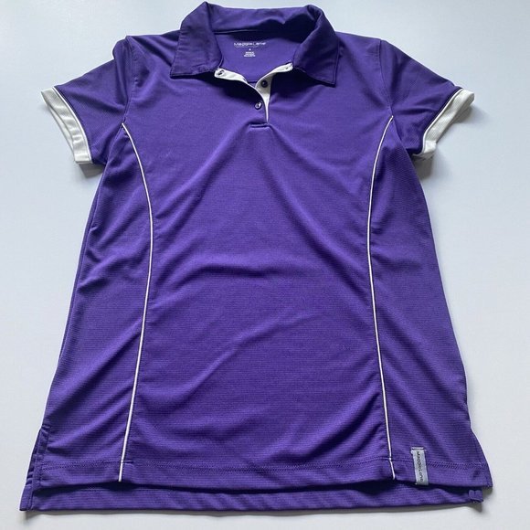 Maggie Lane Golf Polo Shirt Short Sleeve Button Closure Womens Size Small Purple - Picture 1 of 7